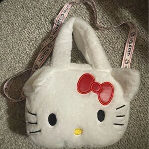 Hello Kitty White and Red Plush Bag